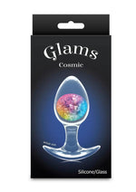 Cosmic Glams Silicone Anal Plug - Multicolor/Rainbow - Medium