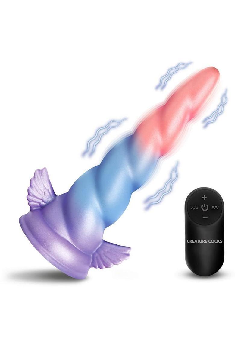 Creature Cocks Deluxe Dream Rider Vibrating Unicorn Rechargeable Silicone Dildo