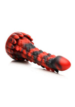 Creature Cocks Demon Rising Scaly Dragon Silicone Dildo - Black/Red