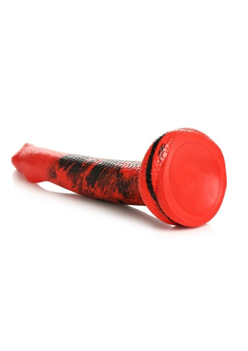 Creature Cocks King Cobra Long Silicone Dildo - Black/Red - Large - 14in