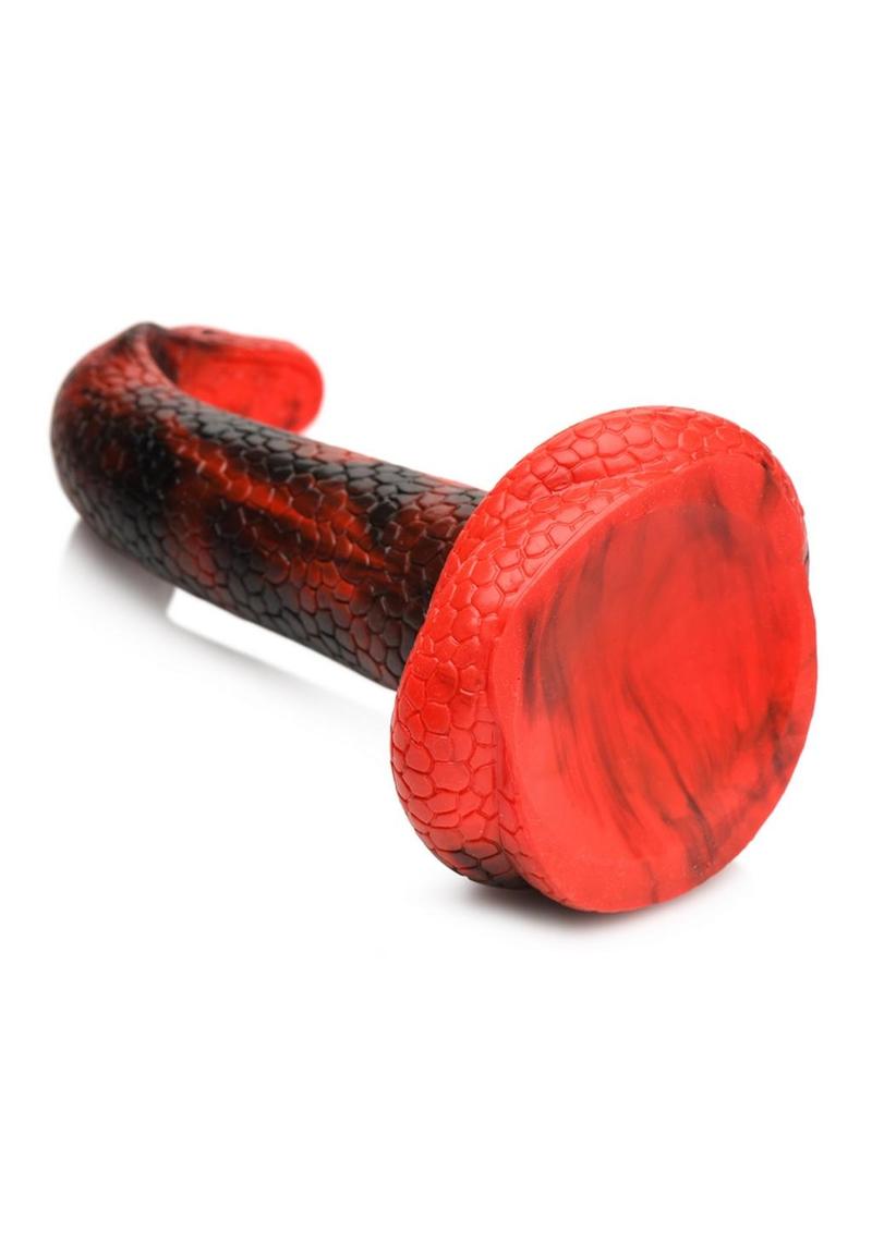 Creature Cocks King Cobra Silicone Dildo - Black/Red