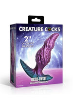 Creature Cocks Octo-Twist Silicone Anal Plug - Purple