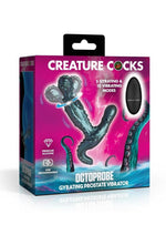 Creature Cocks Octoprobe Gyrating Rechargeable Silicone Prostate Vibrator with Remote Control - Blue/Purple