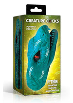 Creature Cocks Python Vibrating Rechargeable Silicone Masturbator - Black/Green