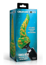 Creature Cocks Tenta Head Silicone Wand Attachment - Green/Yellow