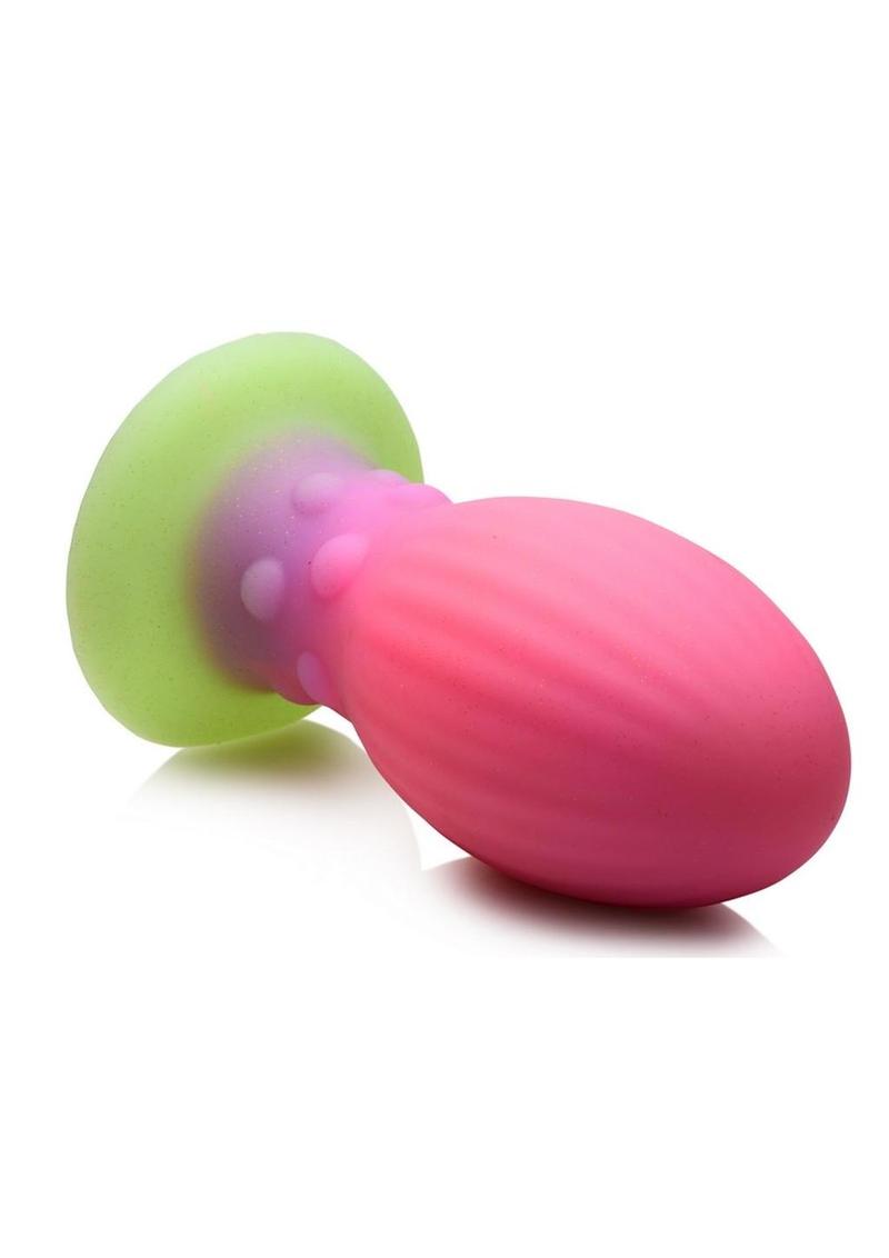 Creature Cocks Xeno Egg Glow In The Dark Silicone Egg - Glow In The Dark/Green/Pink - XLarge