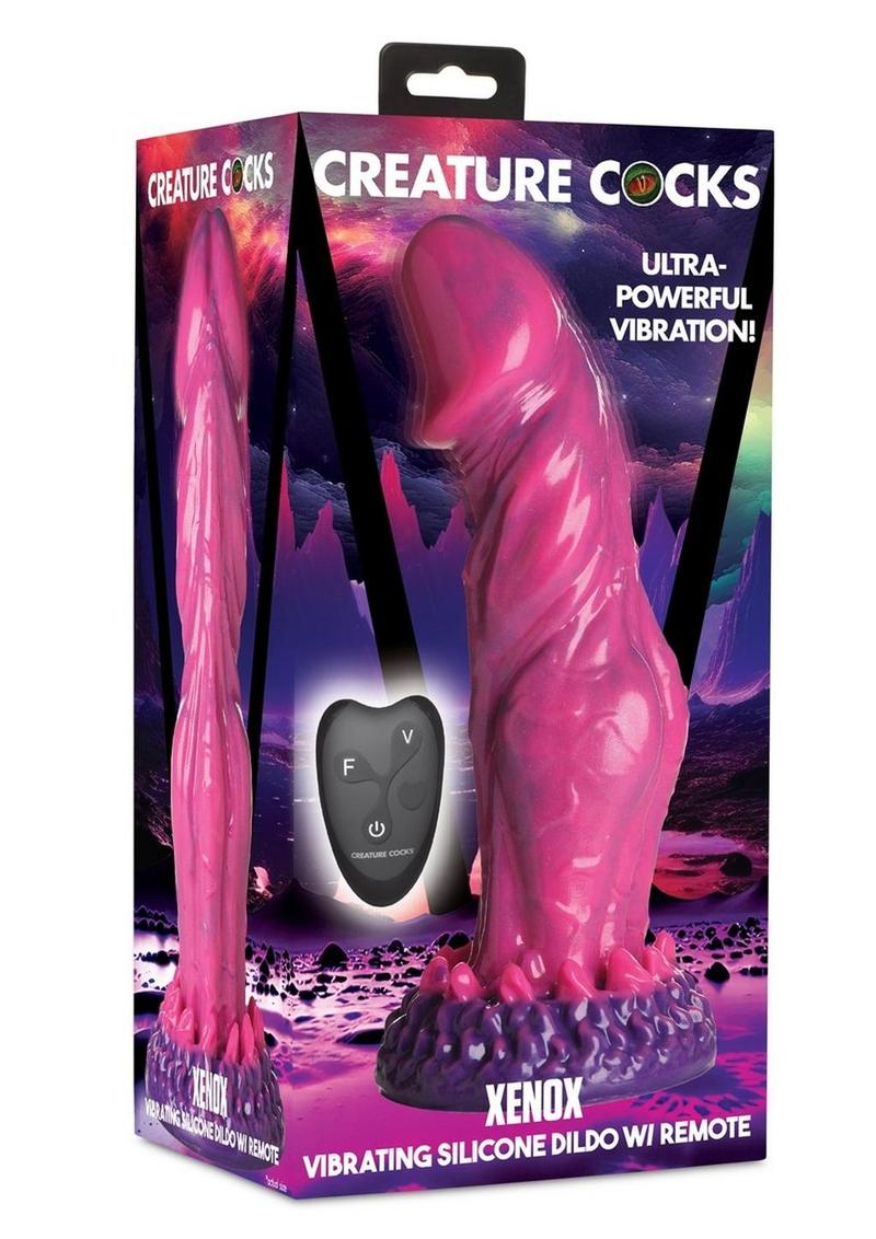 Creature Cocks Xenox Vibrating Rechargeable Silicone Dildo with Remote