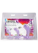 Crystal Jellies Curved Anal Trainer - Purple - 3 Piece/Set