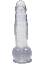 Crystal Jellies Curved Realistic Cock with Balls