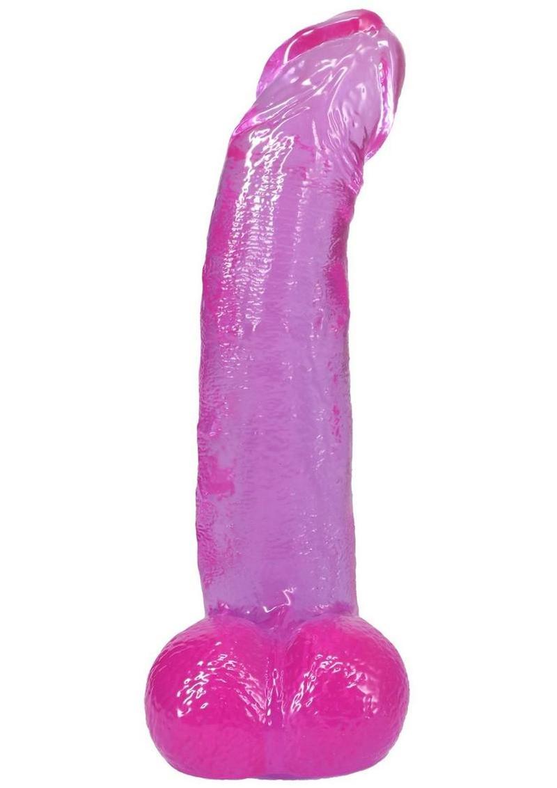 Crystal Jellies Curved Realistic Cock with Balls