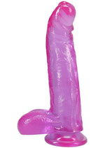 Crystal Jellies Curved Realistic Cock with Balls
