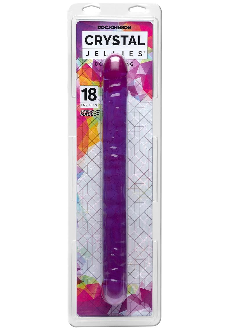 Crystal Jellies Double Dildo - Purple - 18in