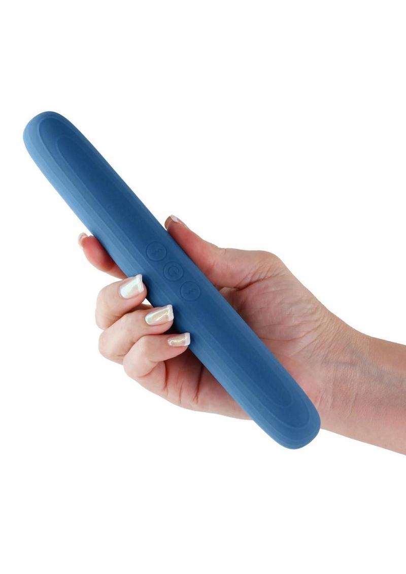 Desire Amore Rechargeable Silicone Dual End Vibrator - Blue