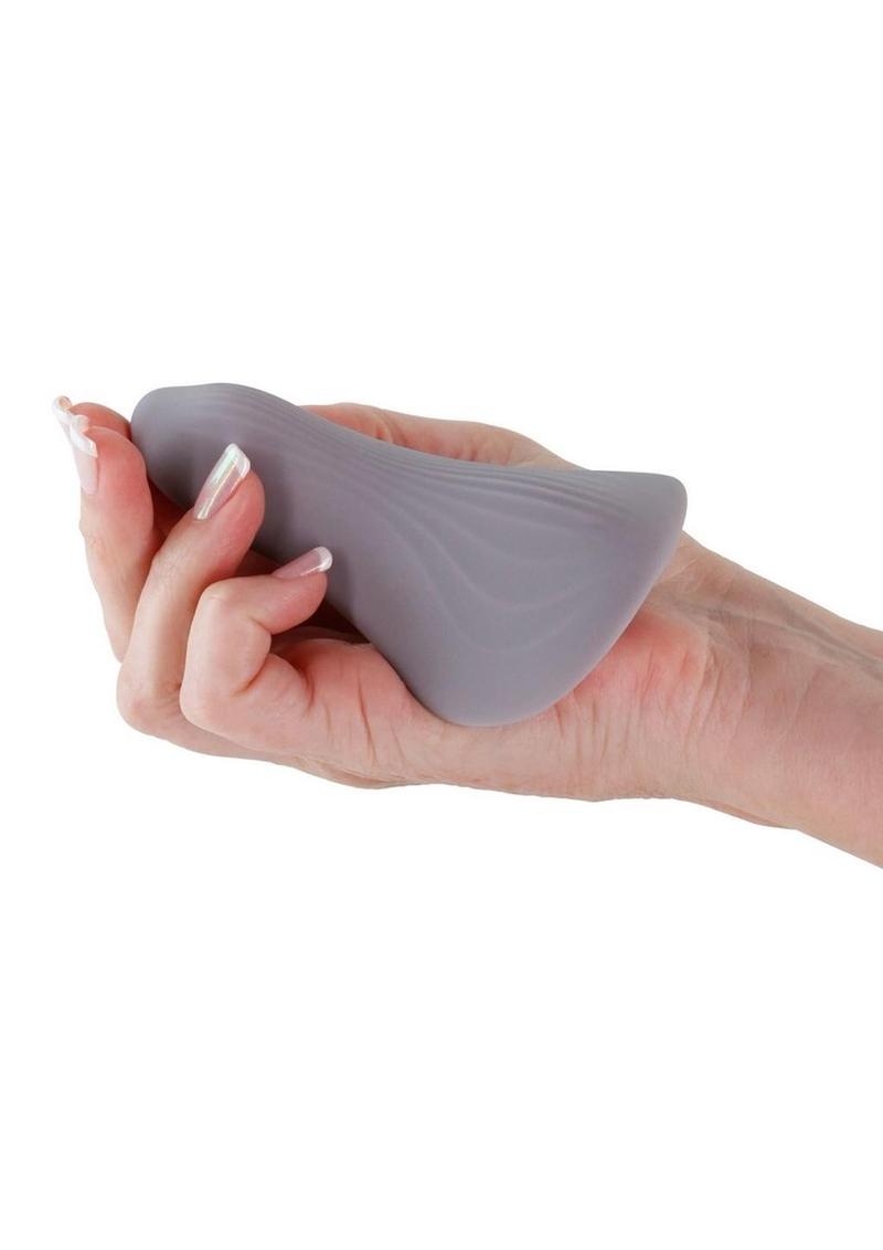 Desire Mantra Rechargeable Silicone Vibrator - Gray/Grey