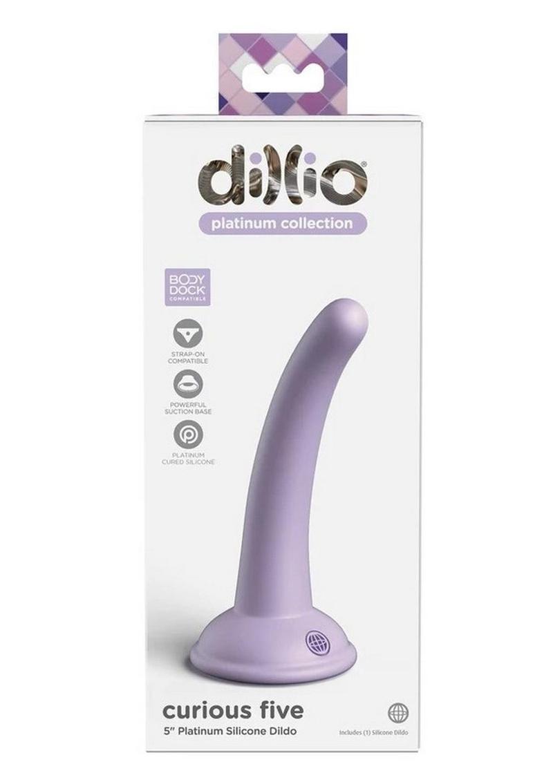 Dillio Platinum Curious Five Silicone Dildo - Lavender - 5in