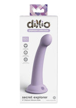 Dillio Platinum Secret Explorer Silicone Dildo - Lavender/Purple - 6in