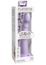 Dillio Platinum Slim Seven Silicone Dildo - Lavender/Purple - 7in