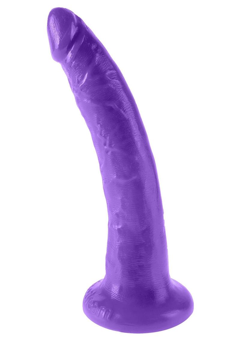 Dillio Realistic Slim Dildo - Purple - 7in