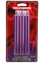 Doc Johnson Japanese Drip Candles - Purple - 3 Pack