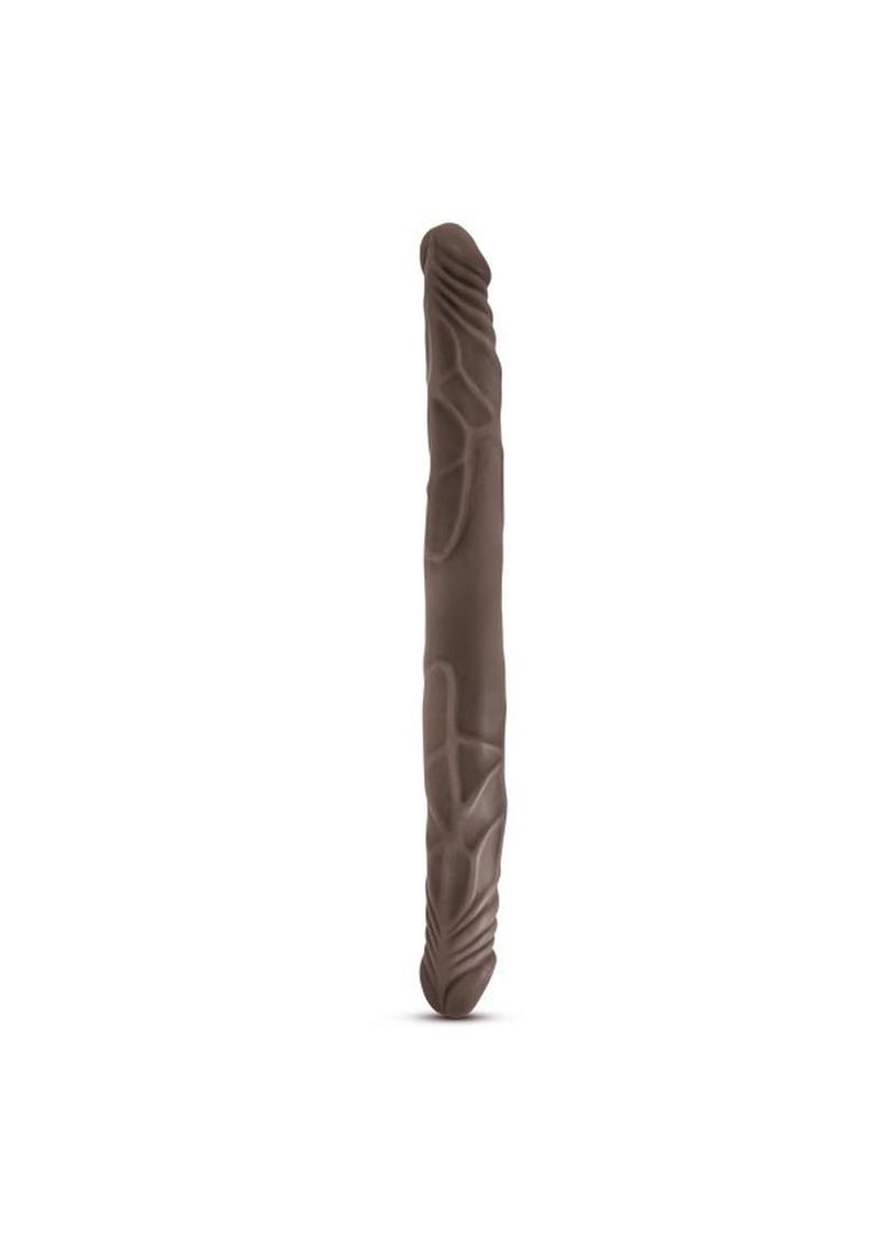 Dr. Skin Double Dildo - Chocolate - 14in