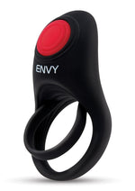Envy Toys Bullseye Remote Vibrating Rechargeable Silicone Dual Stamina Ring - Black