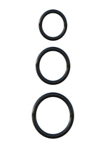Fantasy C-Ringz Silicone 3-Ring Stamina Cock Ring - Black - Set