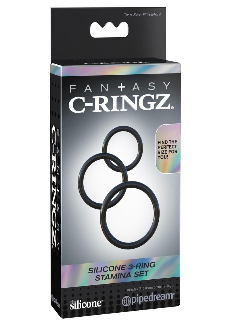 Fantasy C-Ringz Silicone 3-Ring Stamina Cock Ring