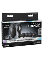 Fantasy C-Ringz Silicone Rechargeable Cock Ring Double Penetrator with Remote Control