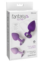 Fantasy For Her Her Little Gems Trainer Set Anal Kit 3 Training Size Plugs Waterproof Silicone