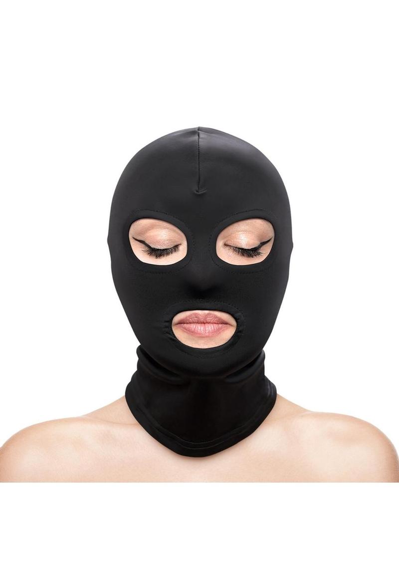 Fetish and Fashion Eyes Andamp; Mouth Hood - Black - One Size