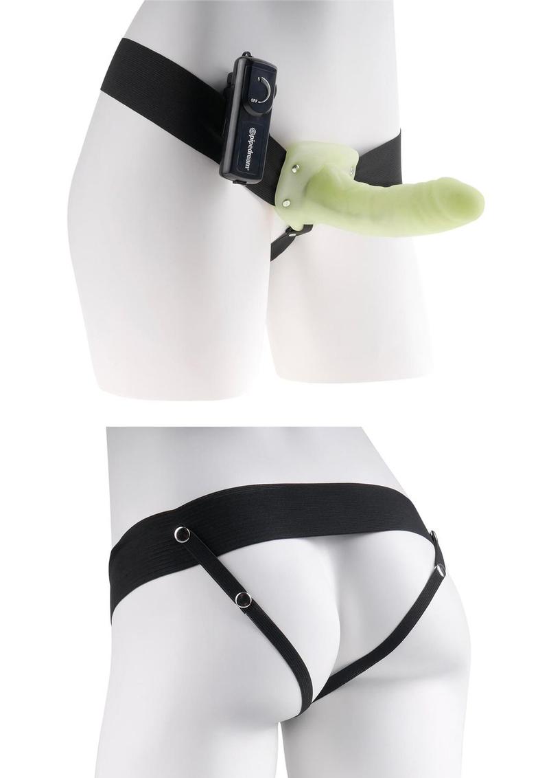 Fetish Fantasy Series For Him Or Her Vibrating Hollow Strap-On Dildo and Adjustable Harness with Remote Control