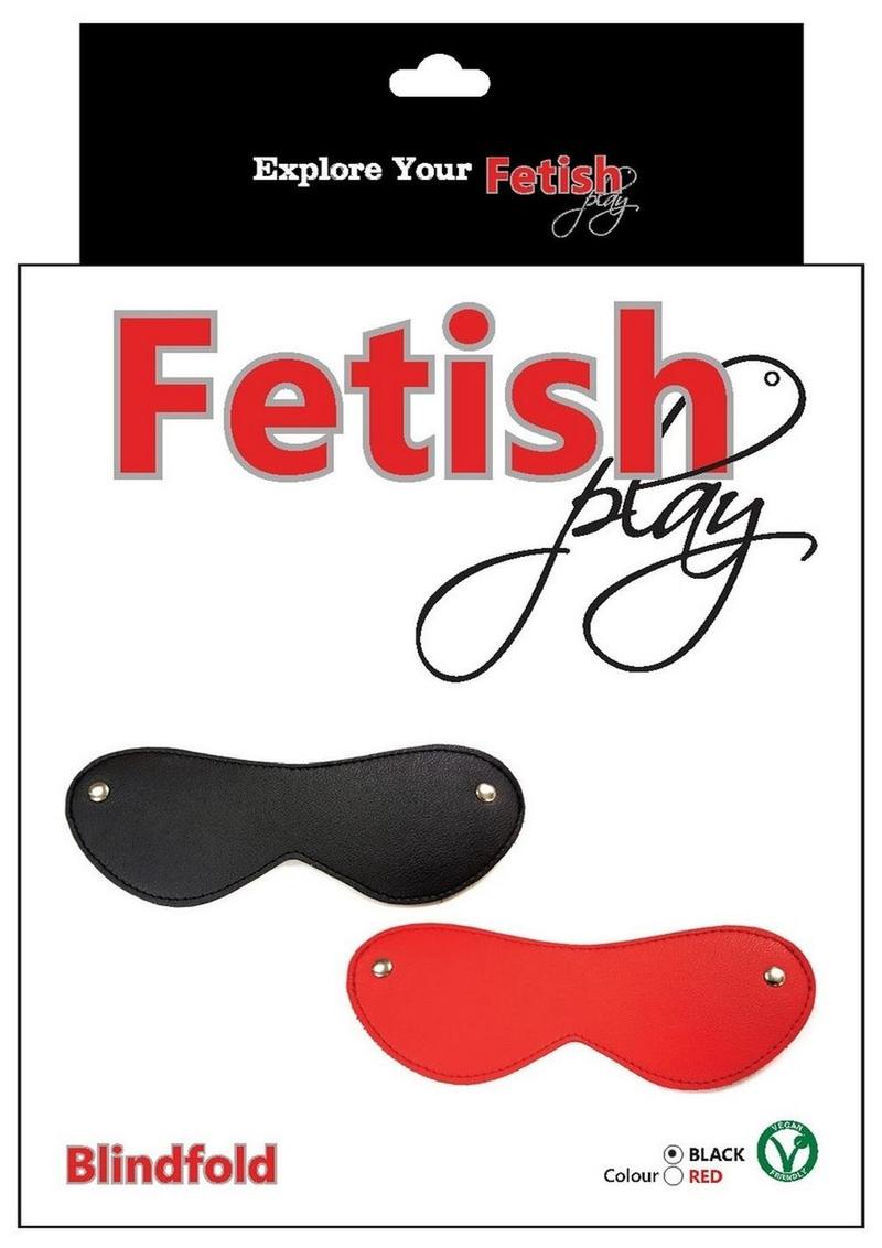 Fetish Play Blindfold Vegan Leather - Black