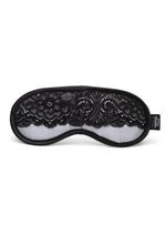 Fifty Shades Of Grey Play Nice Satin and Lace Blindfold - Black/Silver