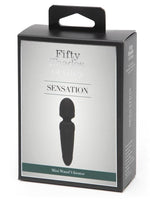 Fifty Shades Of Grey Sensation Rechargeable Silicone Mini Wand Vibrator - Black