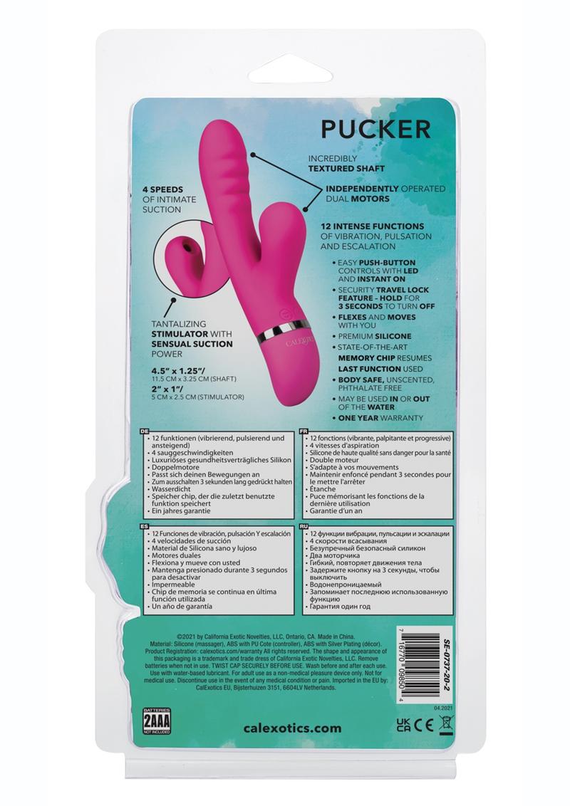 Foreplay Frenzy Pucker Silicone Rabbit Vibrator - Pink