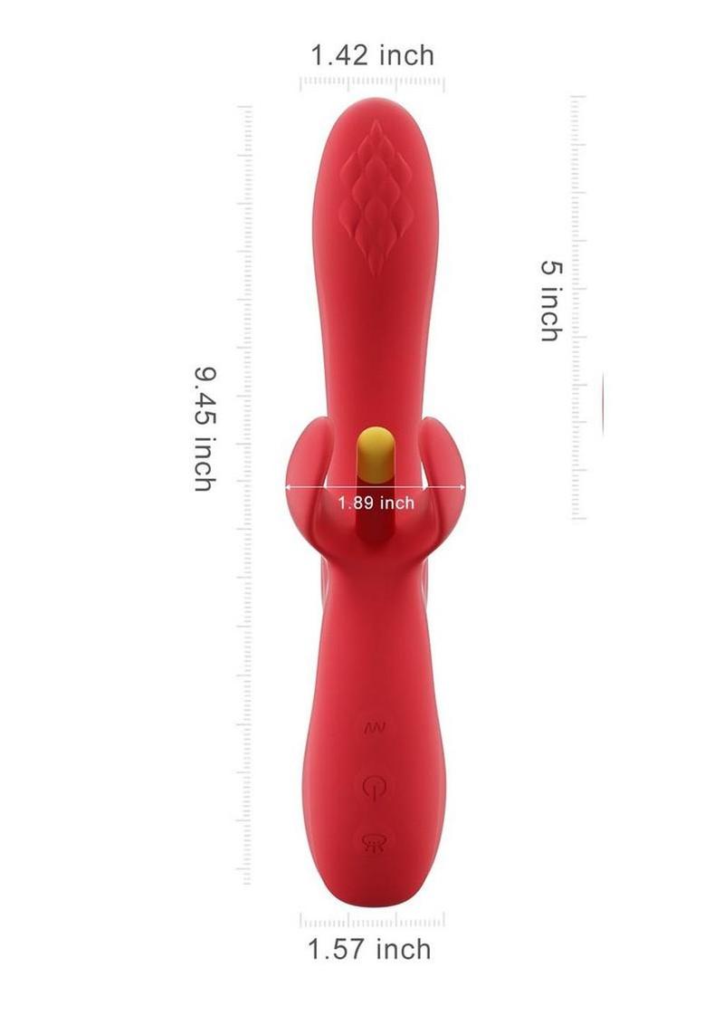 Fortexa Kinky Finger Flapping Rechargeable Silicone Clit and G-Spot Vibrator with App Control