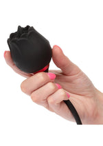 French Kiss Elite Romeo Rechargeable Silicone Vibrator with Clitoral Stimulator - Black