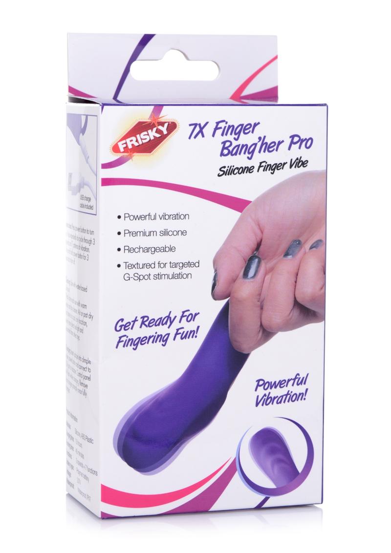 Frisky 7x Finger Bang'her Pro Silicone Rechargeable Finger Vibrator