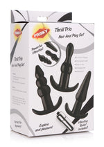 Frisky Thrill Trio Anal Plug - Black - Set