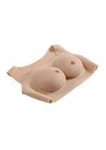 Gender X Breast Plate Silicone C Cup - Vanilla