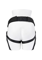 Gender X Double Rider Harness with Vibrating Ring - Black