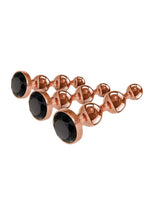 Gender X Gold Digger Set Anal Plugs - Black/Rose Gold - 3 Piece Set