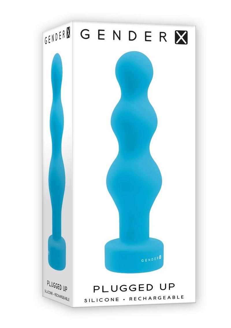 Gender X Plugged Up Rechargeable Silicone Anal Beads - Blue