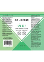 Gender X Spa Day Water Based Flavored Lubricant 4oz - Mint