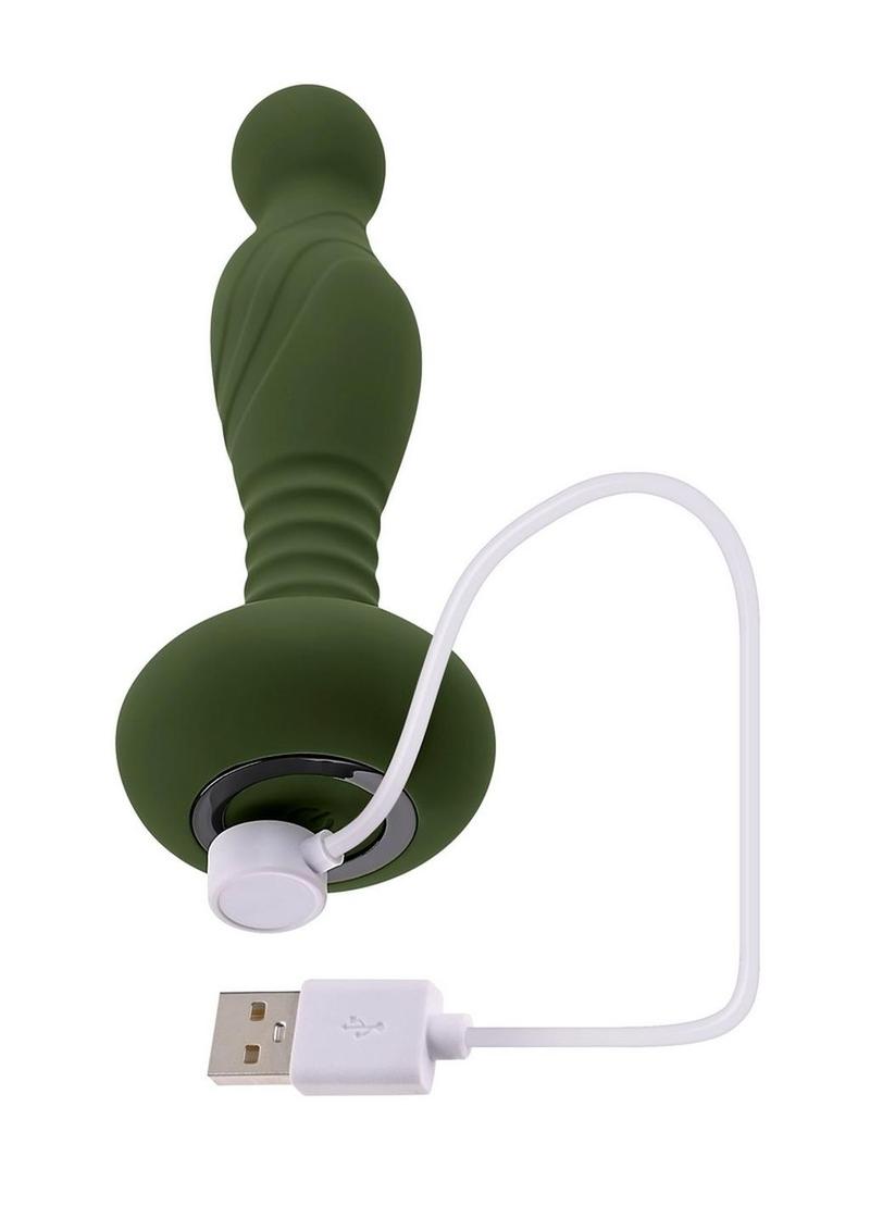 Gender X The General Rechargeable Silicone Vibrator with Remote - Green