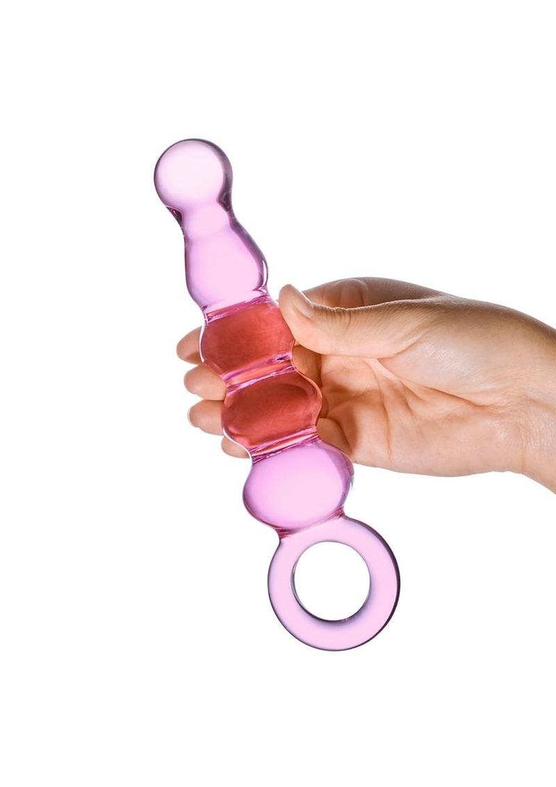 Glas Quintessence Beaded Anal Slider - Pink/Purple