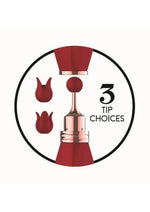Gold Glam Tri-Tip Silicone Rechargeable Vibrator