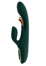 Golden Goddess Rechargeable Silicone Vibrator with Clitoral Stimulator