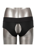 Her Royal Harness Backless Brief - Black - Large/XLarge