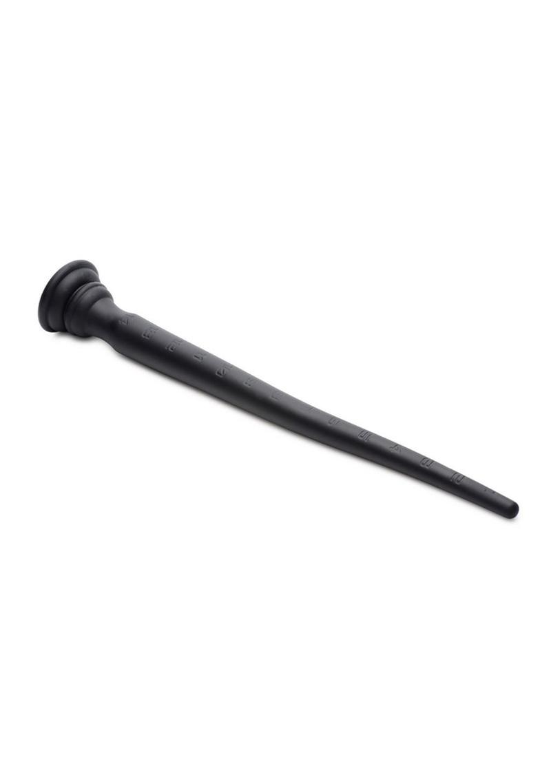 Hosed Tapered Silicone Hose Flexible Anal Play - Black - 15in